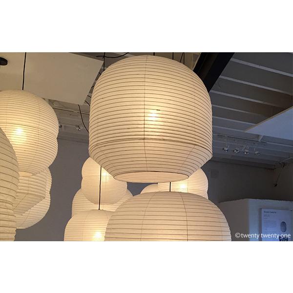 岐阜径60㎝丸白提灯照明3灯具付きペンダント 岐阜産白普通和紙提灯照明用替えセード径40㎝ シーリングライト