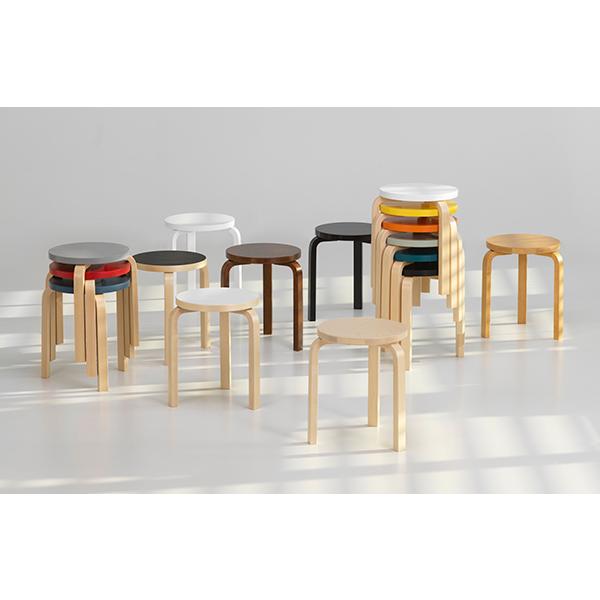 artek（アルテック） 正規品 スツール 60 リノリウム 黒 ブラック 3本
