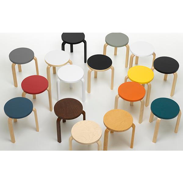 artek（アルテック） 正規品 スツール 60 ラミネート ホワイト 白 3本