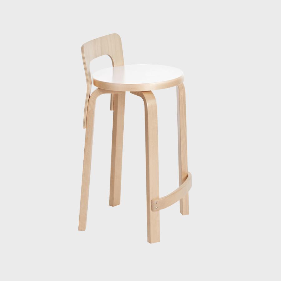 artek アルテック K65 ラミネート 白 ホワイト ハイチェア 木製 