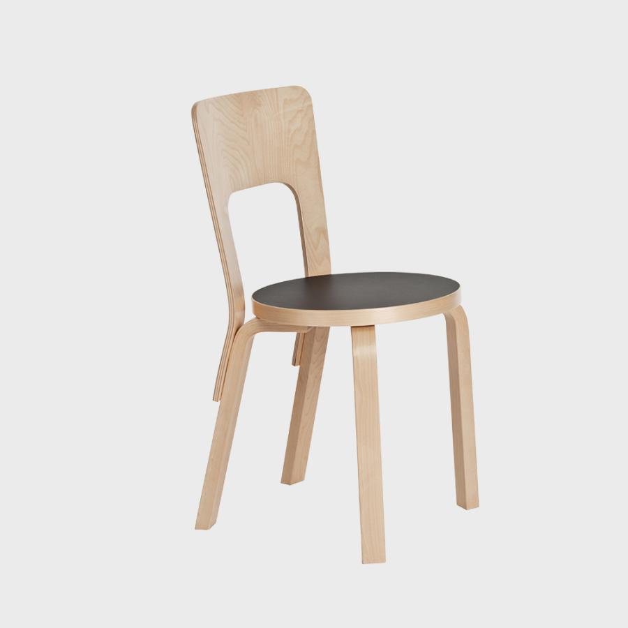 artek（アルテック） 正規品 チェア 66 リノリウム 黒 ブラック