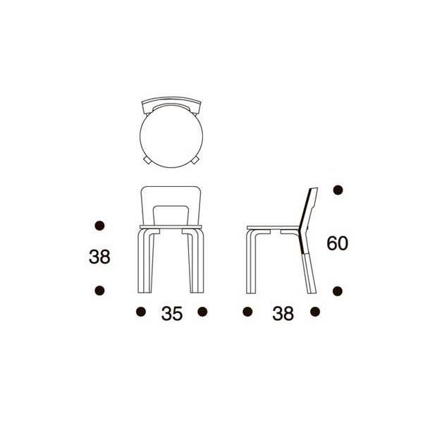 正規品 アルテック Artek チェア N65 ラミネート 白 ホワイト 子ども用 キッズ チェア アアルト 北欧 北欧家具 椅子 木製 新生活 爆買_4