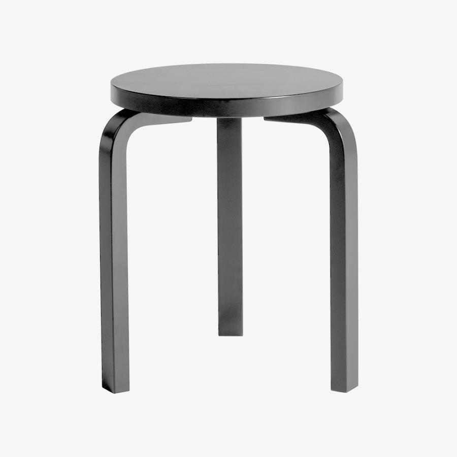 artek（アルテック） 正規品 スツール 60 ブラックラッカー 3本