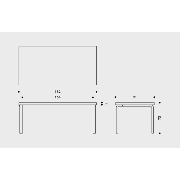 Artek アルテック アアルト ラウンドテーブル Φ60cm北欧バーチ 正規品 artek（アルテック） 正規品 テーブル 83 バーチ ダイニングテーブル 6