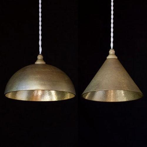 FUTAGAMI（フタガミ） ペンダントライト 鋳肌 円錐 削りだし 真鍮