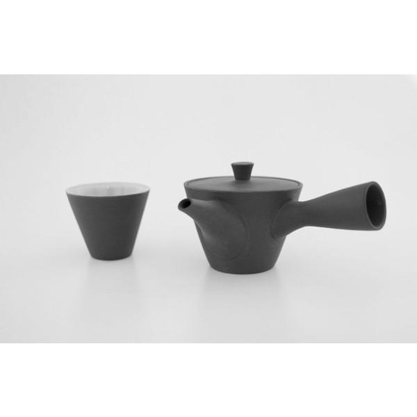 急須 おしゃれ 南景製陶園 Sencha 黒練 共茶こし 一人用 150cc Kt008