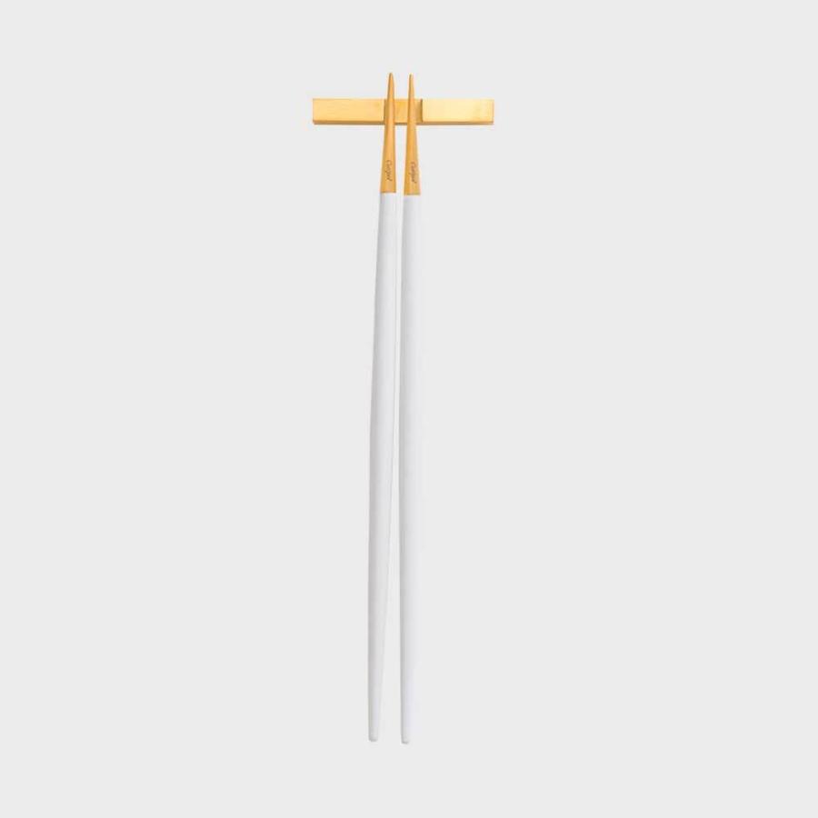 国内正規品 クチポール 箸 箸置き GOA ホワイト ゴールド ステンレス箸 お箸 プレゼント 箸高級 ゆうパケット対応可 1／8 爆買
