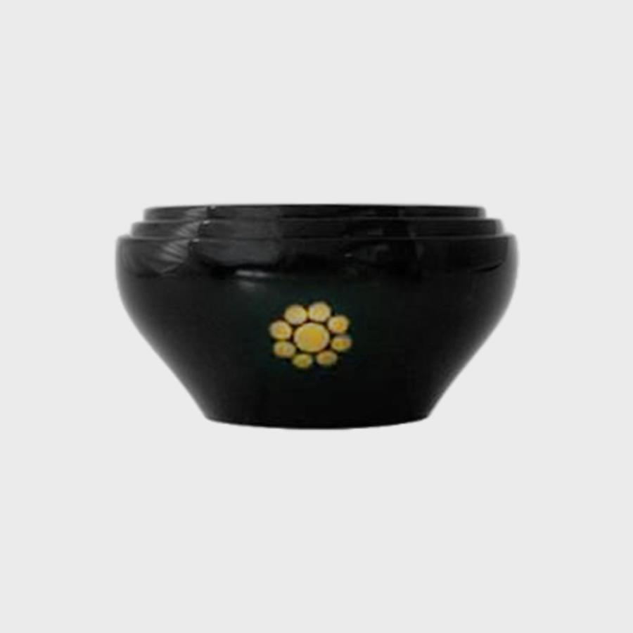 秀衡塗 正法寺椀 印入り 九曜紋入 黒 応量器 精進料理 漆器 入れ子