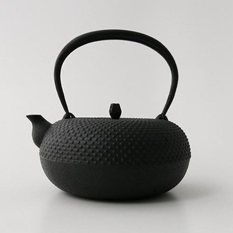 鉄瓶 南部鉄器 やかん 釜定 菊丸 あられ 1.4L 白湯 直火 IH対応 ケトル