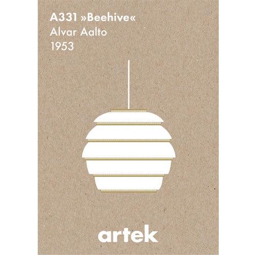 アルテック Artek ポスター ビーハイヴ モノクロ 50×70cm 北欧