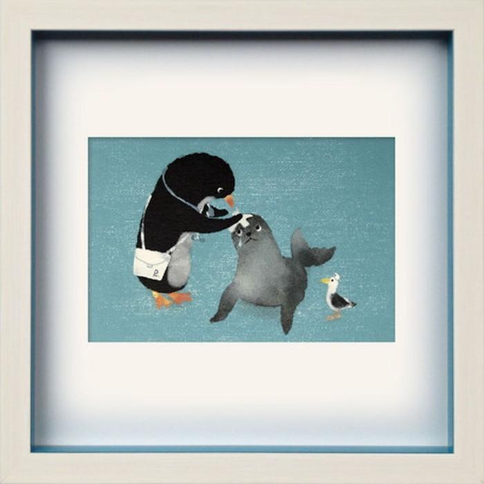 アートフレーム 菜生 Nao Square Frame ペンギン ペンギン先生の往診 223x223x25mm Zno 616 Bic s1 Bic s1 デザインスタイル 通販 Yahoo ショッピング