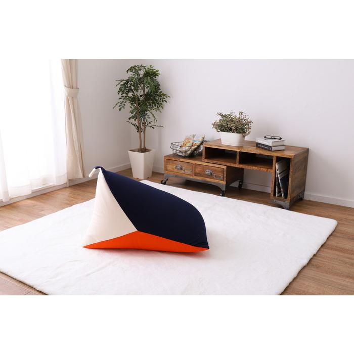 三角ビーズクッション テトラッド ネイビー オレンジ 約50 80 50cm Hgi s1 送料無料 北欧 モダン 家具 インテリア ナチュラル テイスト Hgi s1 デザインスタイル 通販 Yahoo ショッピング