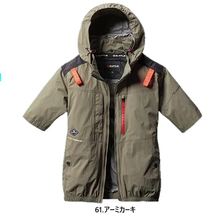 BURTLE　AC2076　サイドファン　ブラック　XXLサイズ BURTLE 【即納】バートル 空調服 2025新作 サイドファン 半袖