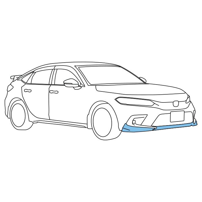 HONDA ホンダ 純正 フロントロアースカート プレミアムクリスタルレッドメタリック 08F01-T43-0B0 | CIVIC シビック FL1 ホンダ純正 フロントスポイラー HONDA フロントスポイラー