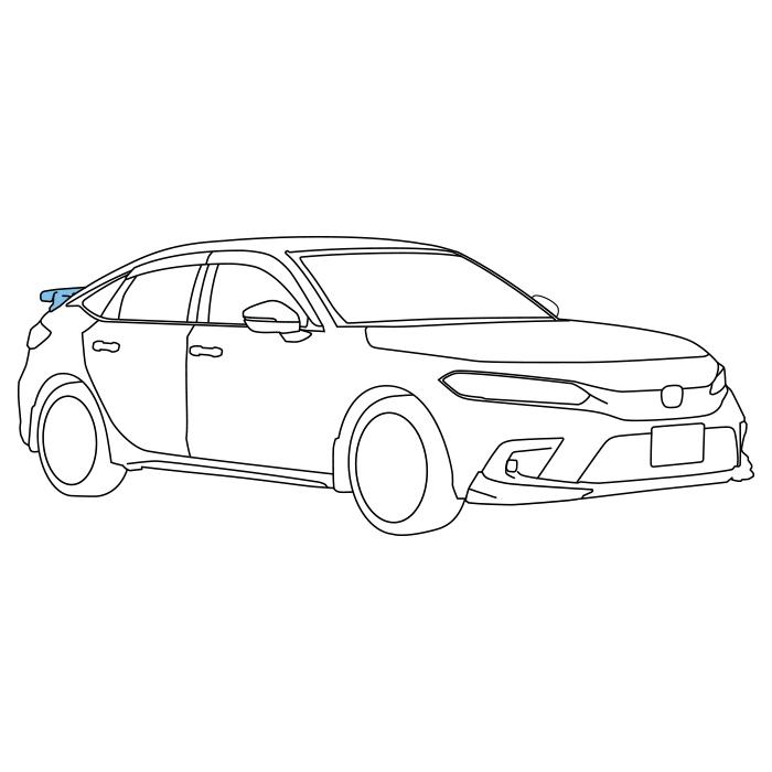 ホンダ（HONDA） 純正 テールゲートスポイラー クリスタルブラック