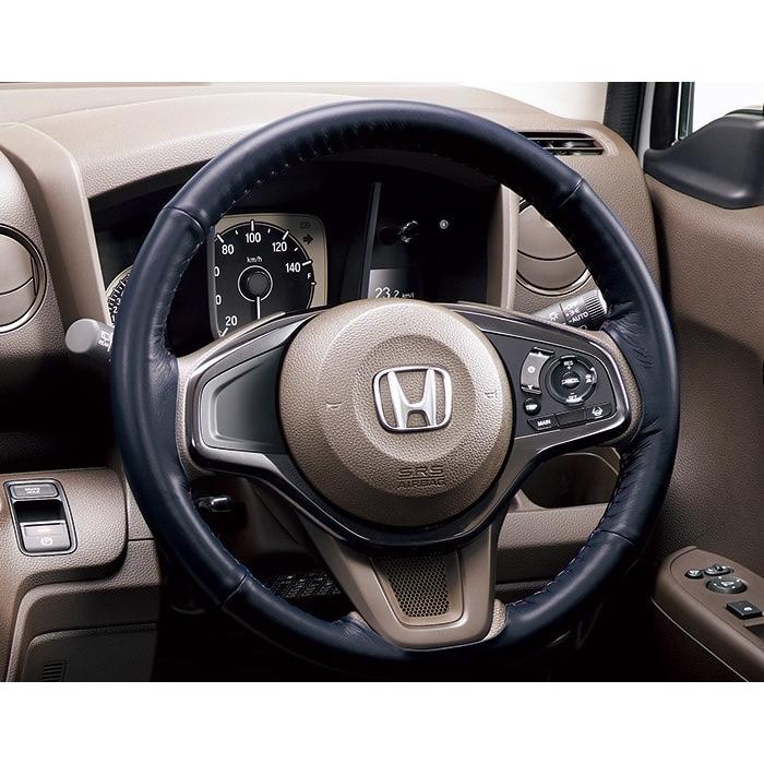 ホンダ（HONDA） 純正 ステアリングホイールカバー 合皮製 ネイビー