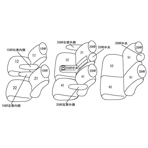 代引無料 CLAZZIO クラッツィオ ECT シートカバー トヨタ エスティマ ACR50W / ACR55W H28(2016)/6〜R1(2019)/10 ET-1546 | 車 シート カバー 保護