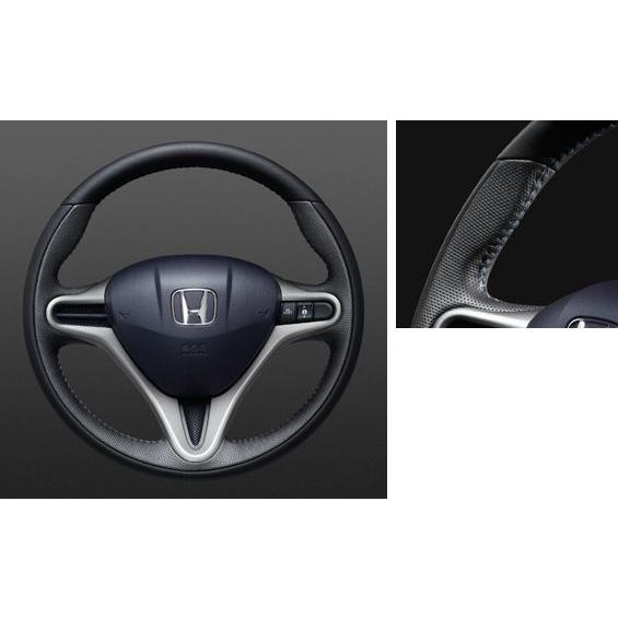 インサイト HONDA ホンダ INSIGHT 純正 ステアリングホイール 本革製