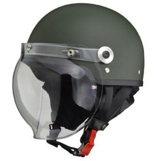CROSS CR-760ハーフヘルメット（ミリタリーグリーン） リード工業 LEAD CROSS CR-760 ハーフヘルメット マットグリーン