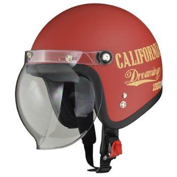 Lead リード工業 Mousse ジェットヘルメット Dreamin Red ジェット ヘルメットバイク 原付 クリア シールド バブルシールド インナー デザイン 交換 開閉 Uv 日本製