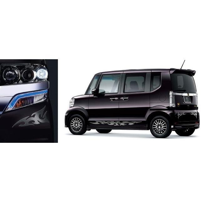 HONDA ホンダ NBOX + N-BOX + NBOXプラス 純正 デカール フレア 樹脂製 / 厚さ約1mm / 各左右セット 2014.10〜仕様変更