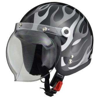 LEAD リード工業 BARTON BC-10 ジェットヘルメット ブラックフレア | ジェット ヘルメット ヘルメ 原付 交換 開閉 風 虫 雨 対策 ワンタッチ UVカット