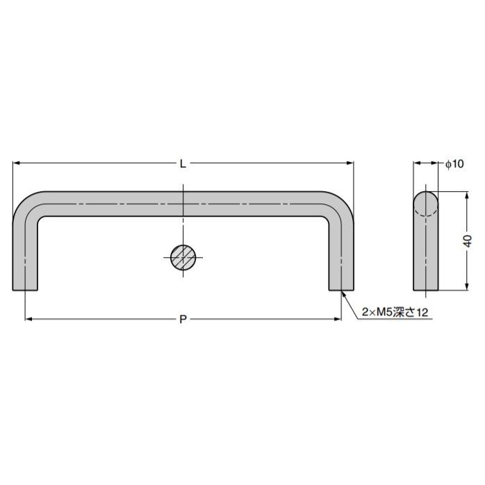 SUGATSUNE　スガツネ工業　ステンレス鋼製　ハンドル　ステンレス　14-3812-02-519　取手　ハンドル　100-017-641　SUS316　14-3812型　鋼　ヘアライン仕上