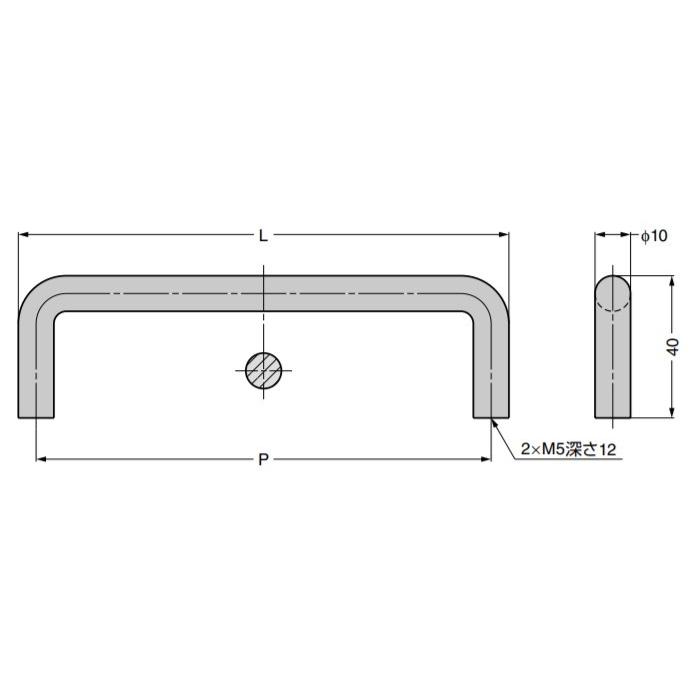SUGATSUNE スガツネ工業 ステンレス鋼製 ハンドル 14-3812型 100-047