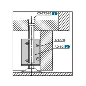 SUGATSUNE スガツネ工業 アジャスターベース AD-553 M8用 200-140-084 AD-553 | LAMP 脚 金物 組み立て 家具 部品 固定金具 床 高さ調整 DIY｜desir-de-vivre｜03