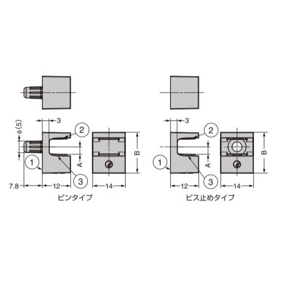 スガツネ工業 ガラス用 棚受 IT1611型 固定機能付 ピンタイプ 120-022