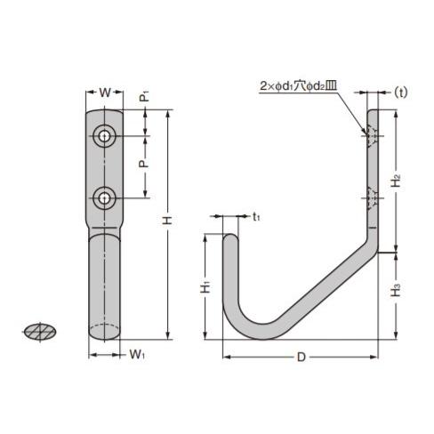 SUGATSUNE スガツネ工業 ステンレス鋼製 ジャンボ フック JF120M 110-020-074 JF120M | 便利 ステンレス 鋼 SUS303 鏡面研磨_2