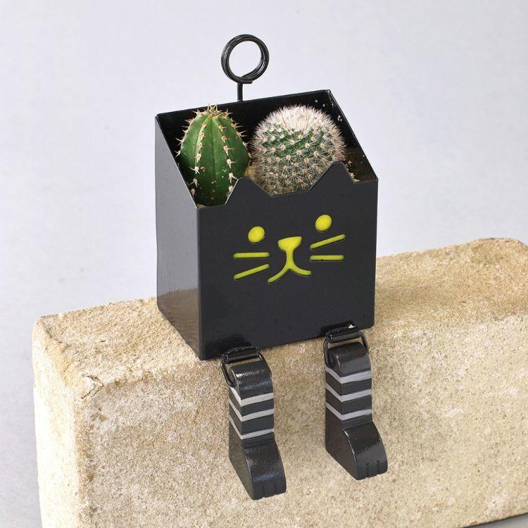 SPICE スパイス SPICE OF LIFE ブリキ脚付きサボテン CAT 8S38 12個 | ガーデン 植物 サボテン 多肉 かわいい 猫型 脚付き 猫耳 CAT SPICE CAT OF LIFE ブリキ脚付きサボテン