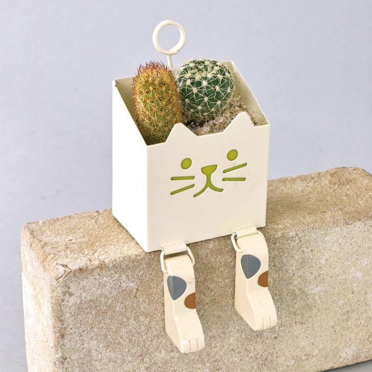 SPICE スパイス SPICE OF LIFE ブリキ脚付きサボテン CAT 8S38 12個 | ガーデン 植物 サボテン 多肉 かわいい 猫型 脚付き 猫耳 CAT SPICE CAT OF LIFE ブリキ脚付きサボテン