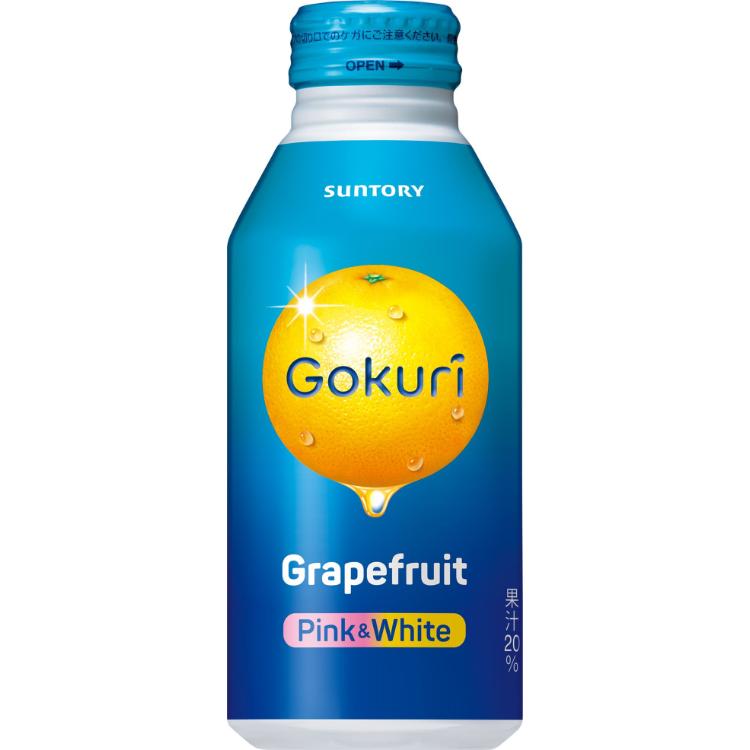 新品・未開封品】【24本】Gokuri グレープフルーツ 400g ボトル缶 サントリー Gokuri グレープフルーツ 400gボトル缶 24本 | 飲料