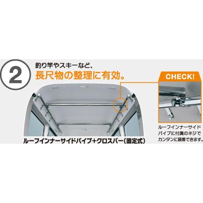 HONDA　ホンダ　VAMOS　バモス　オプション　ルーフインナーサイドパイプ　純正　クロスバー　2010.8〜仕様変更　2本セット　固定式