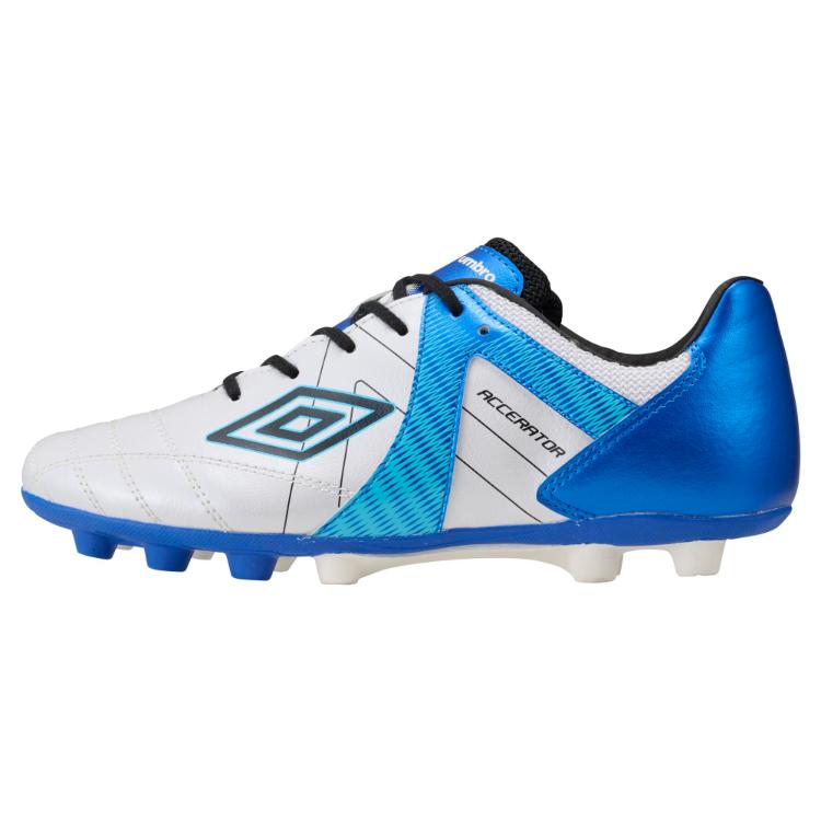 umbro アンブロ アクセレイター RB JRWIDE HG ホワイトｘブルー 22 UF5SFCB1J WHBL | スポーツ トレーニング サッカーフットボール スパイク シューズ