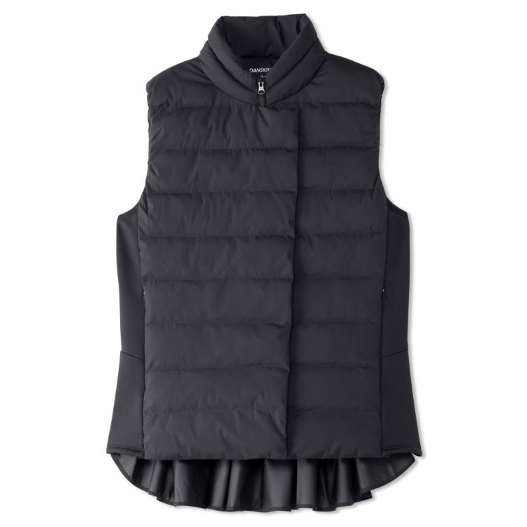 ダンスキンピルエットハイブリッドダウンベスト Lサイズ ブラック