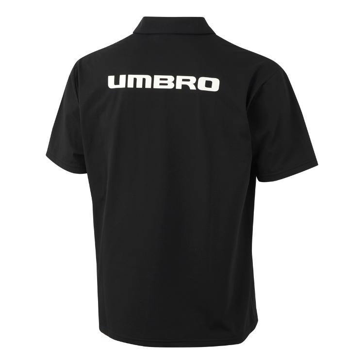 umbro アンブロ ポロシャツ ブラック XO UUUVJA70 BLK | スポーツ 服 衣類 ウエア トップス シャツ 半袖 襟付き 吸汗速乾 UVカット ロゴ サッカー フットサル｜desir-de-vivre｜02