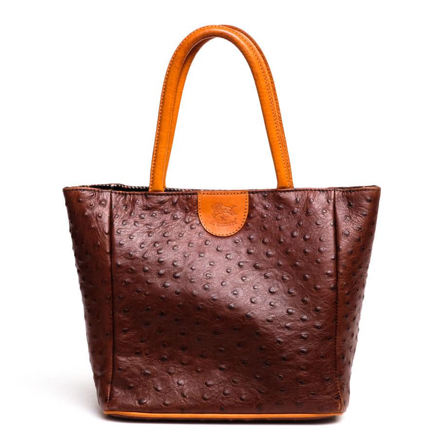 IL BISONTE イルビゾンテ ハンドバッグ オーストリッチ型押し : Desir 