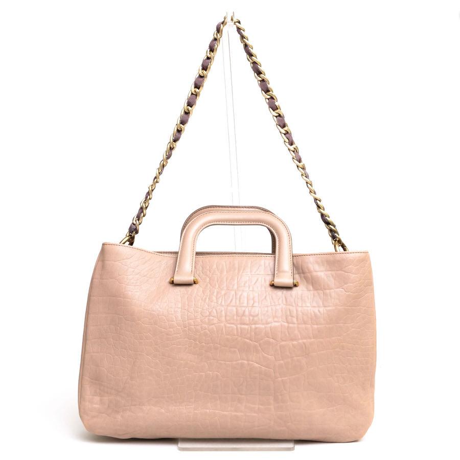 FURLA フルラ ハンドバッグ 牛革 2WAY ショルダーバッグ クロコ型押し