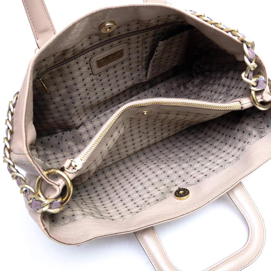 FURLA フルラ ハンドバッグ 牛革 2WAY ショルダーバッグ クロコ型押し