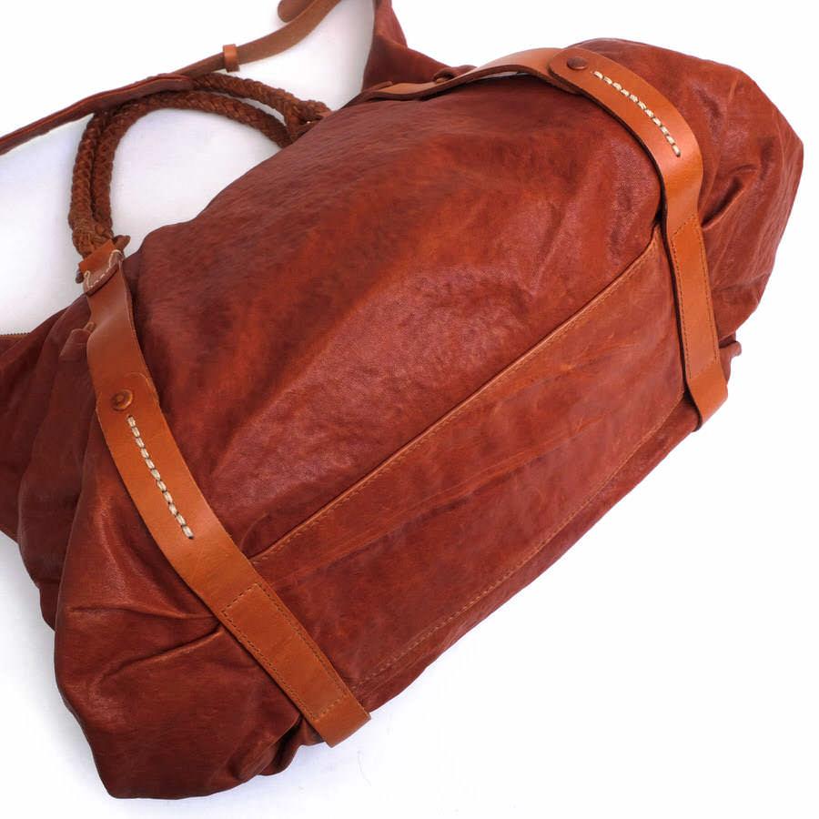 ○ゲンテン genten 羊革 ハンドバッグ ドライシープ DRY SHEEP ベジタブルタンニン鞣し メッシュ・イントレチャート 2WAY ショルダ 中古 genten（ゲンテン） ハンドバッグ ドライシープ DRY SHEEP 羊革