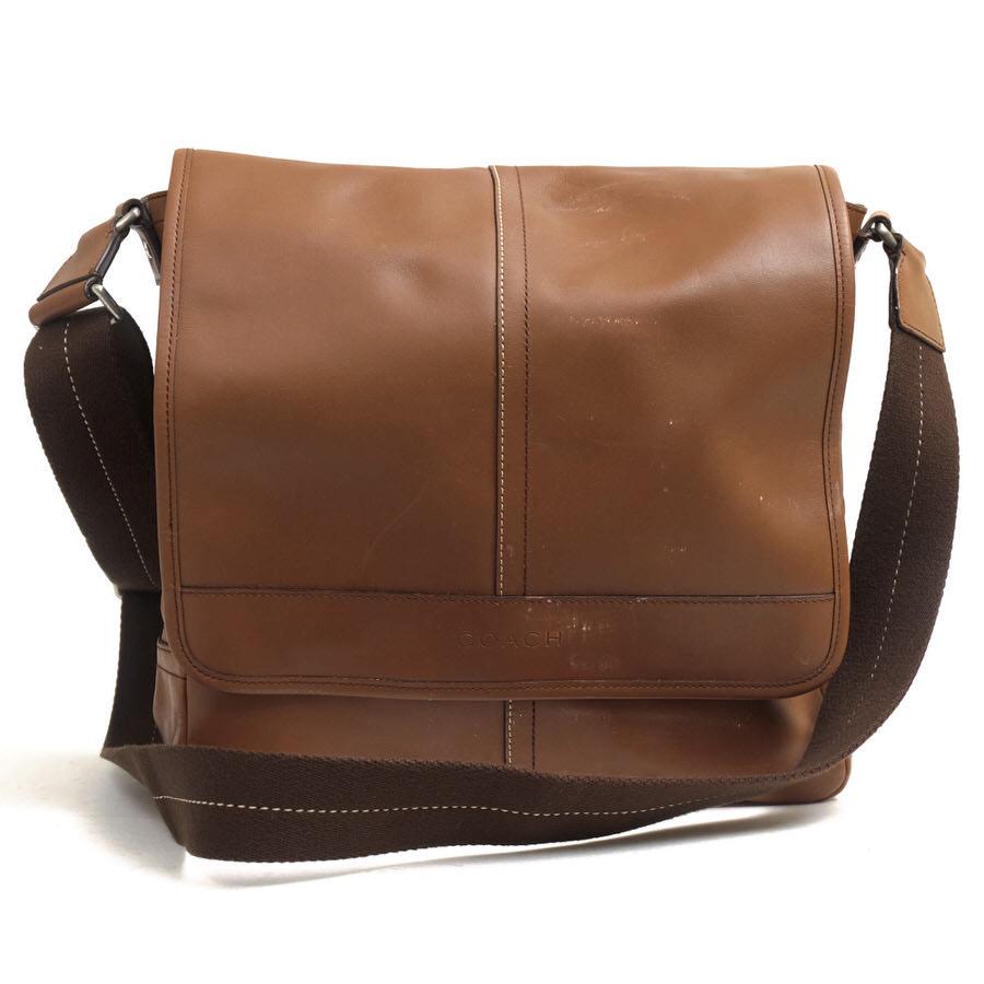 COACH コーチ ショルダーバッグ F70663 LEXINGTON LEATHER MAP BAG