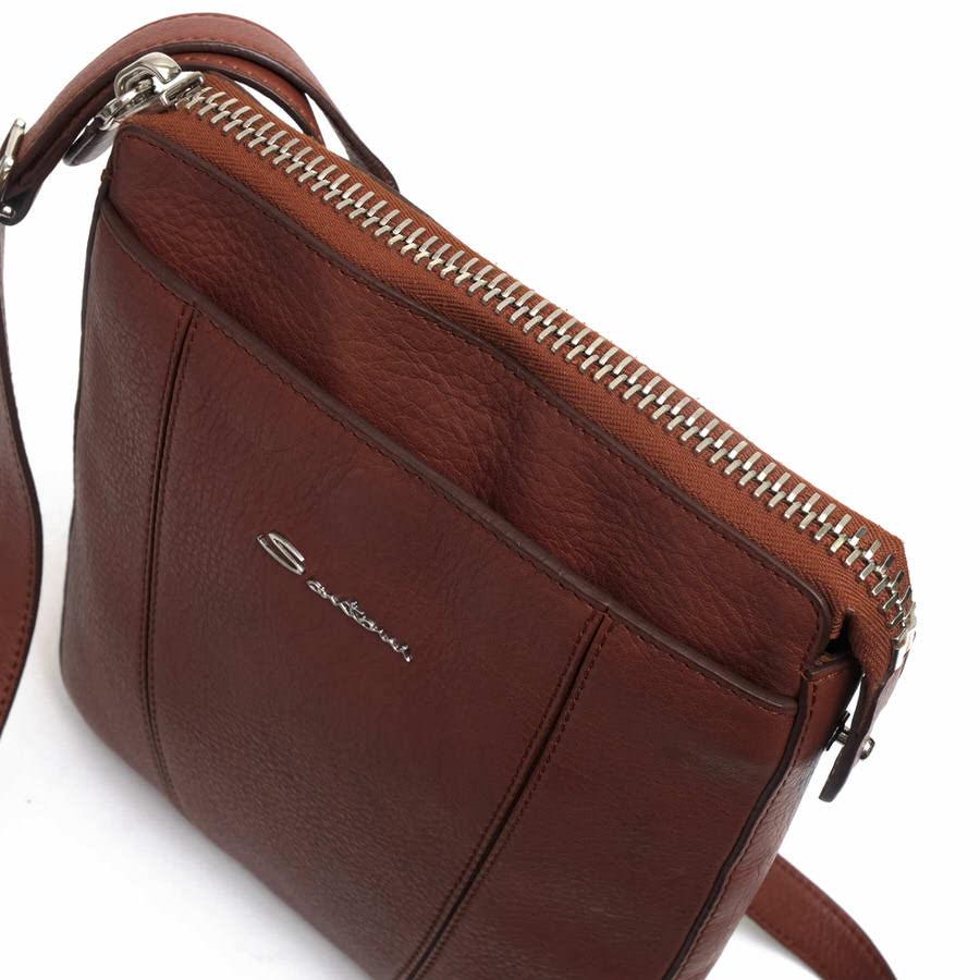 日本最大の 希少 SANTONI サントーニ レザーバック ショルダー シボ感