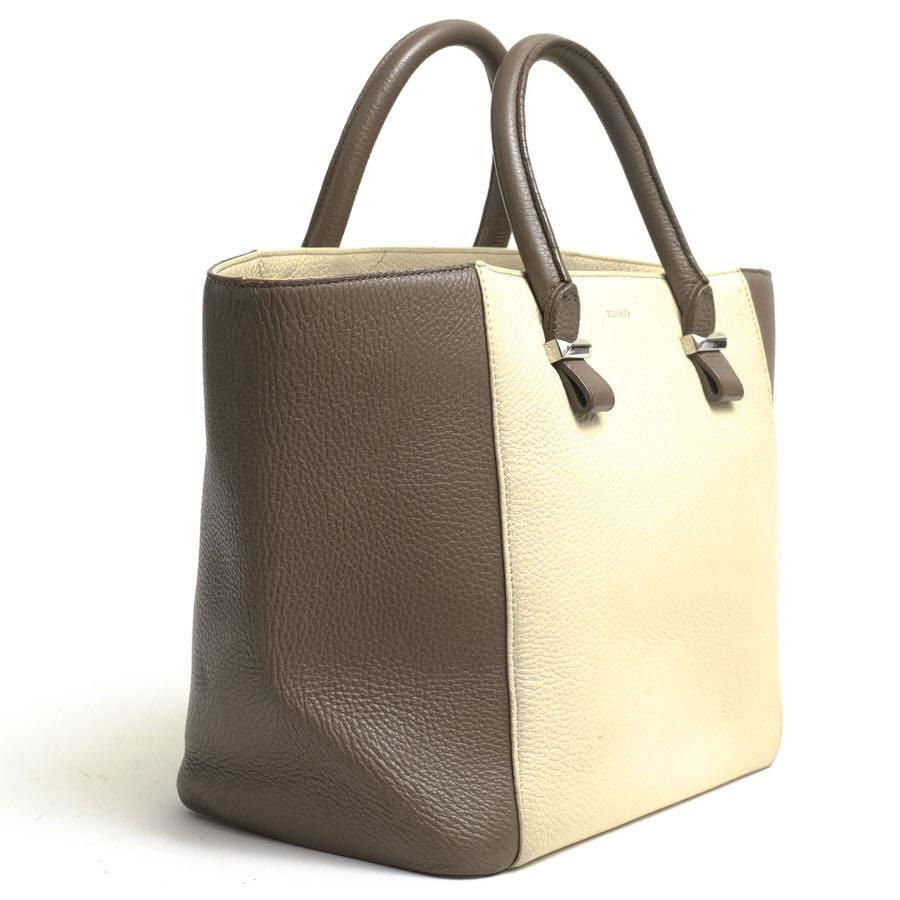 BELLMER ベルメール トートバッグ RADOM COW CALF M TOTE 牛革 バイカラー シボ革 シュリンクレザー｜desir-store｜03