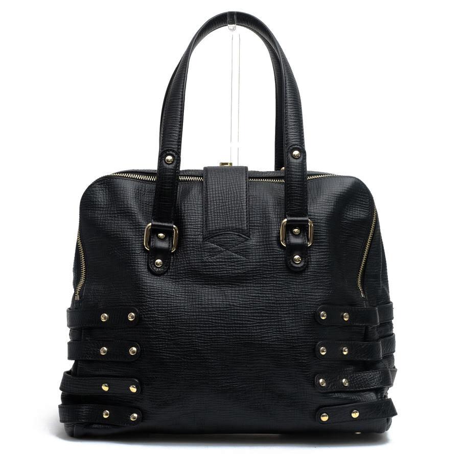 ○ジミーチュウ Jimmy Choo 牛革 ハンドバッグ Blanche Large Satchel グレイン型押し スタッズ 肩掛け ワンショルダーバッグ レデ 中古 JIMMY CHOO（ジミーチュウ） ハンドバッグ Blanche Large Satchel 牛革