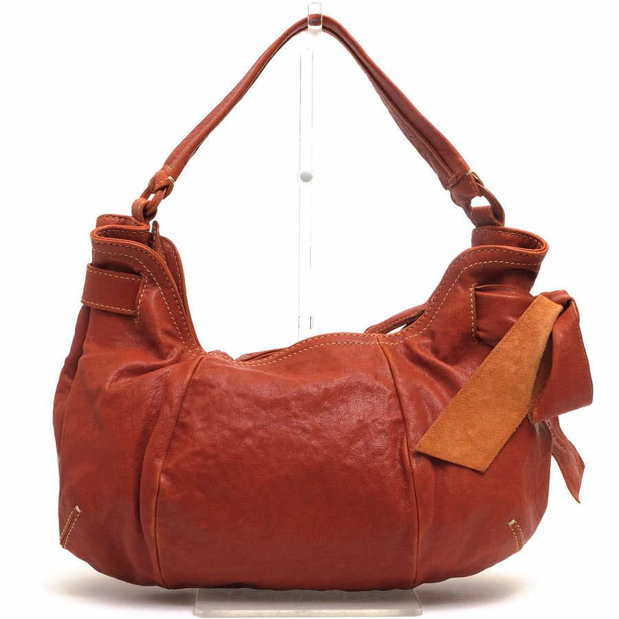 genten ゲンテン ハンドバッグ NODI ノディ リボン ゴート 羊革  