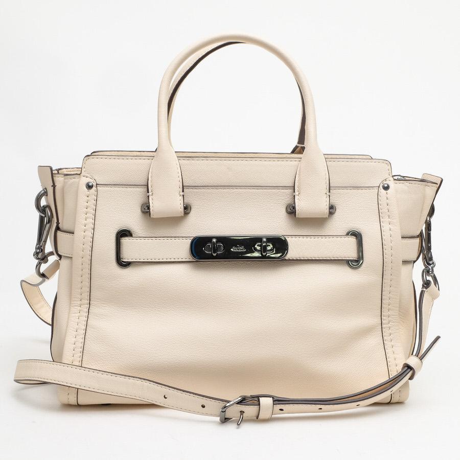 ○コーチ COACH ソフト グレイン レザー 牛革 ハンドバッグ F37439 SWAGGER ソフトスワッガー27 キャリーオール 2WAY ショルダーバ 中古 COACH（コーチ） ハンドバッグ F37439 ソフトスワッガー27 キャリー