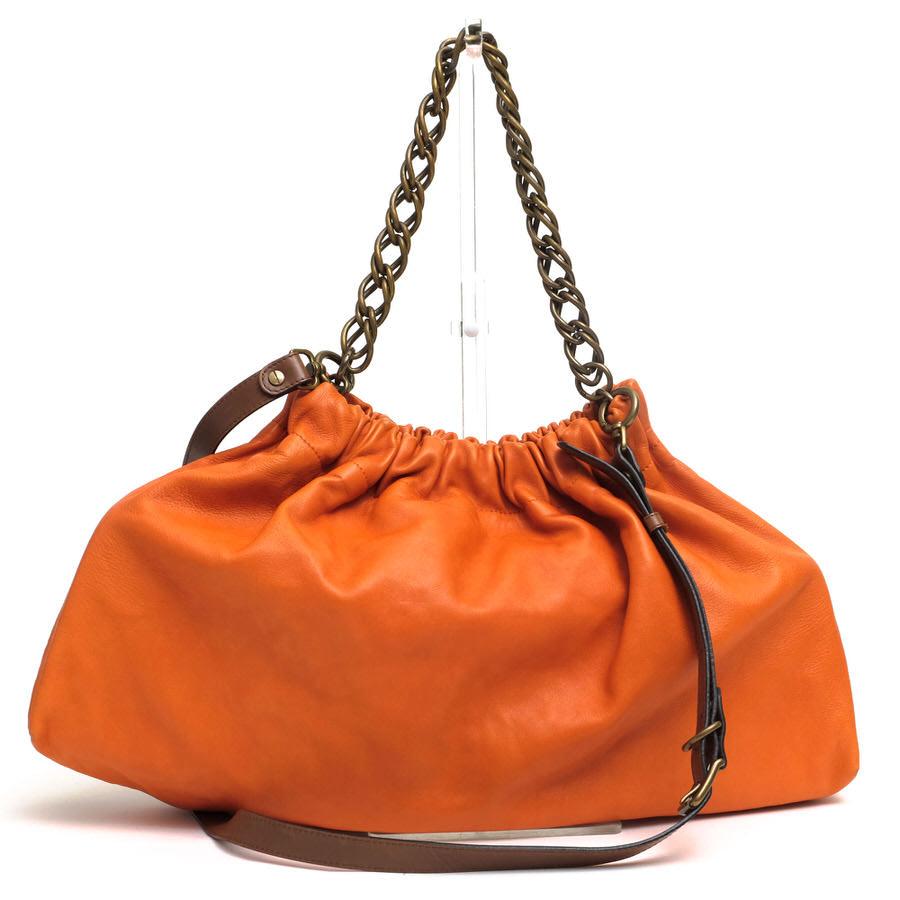 MARNI（マルニ） トートバッグ 牛革 カウレザー チェーンショルダー 