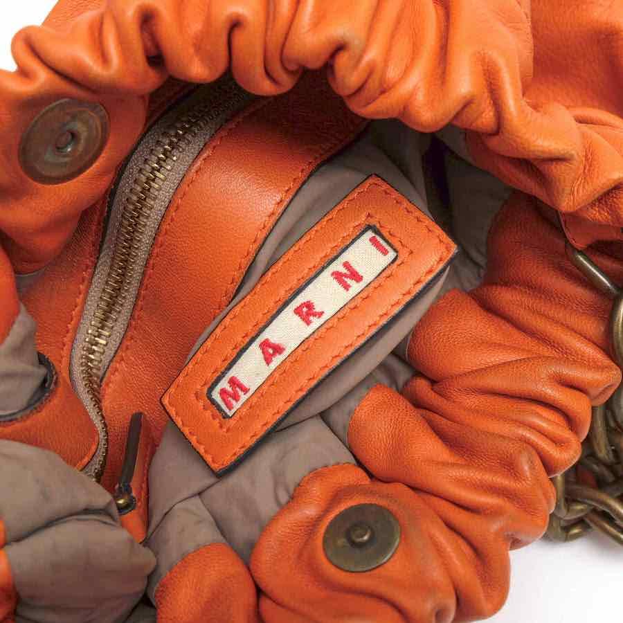 MARNI（マルニ） トートバッグ 牛革 カウレザー チェーンショルダー 